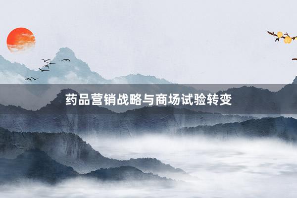 药品营销战略与商场试验转变